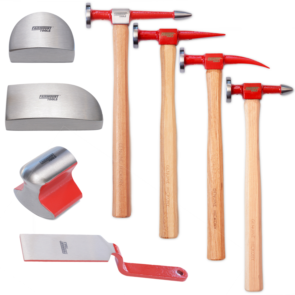 7PCS Auto Body Dent Repair Hammer Dolly Tool Kit Panel