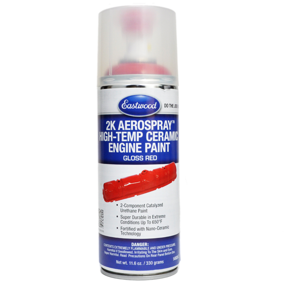 Eastwood Aerosol 2K Aerospray HiTemp Ceramic Engine Paint Gloss Red