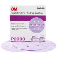 3M Purple Finishing Film Disc Dust Free P2000, 30766 (50PK) 150mm