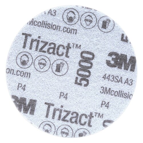 3M 02094 Trizact Hookit 3/" P1500 Grit Clear Coat Sanding Disc
