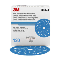 3M Blue Hookit Abrasive Disc P120, 36174 (50 PK)