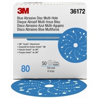 3M Blue Hookit Abrasive Disc P80, 36172 (50 PK)