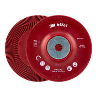 3M 64861 Fibre Disc Back up Pad Red Ribbed 125mm  M14 2mm Thread