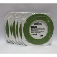 3M Masking Tape 233 Green 6mm x 55M - 6PK, 26344