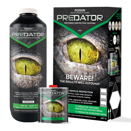 Predator Protective Texture Coating 1 Litre Kit - BLACK
