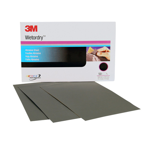 3M Wetordry Abrasive Sheet 1500 (50 Sheets per Box), 02023