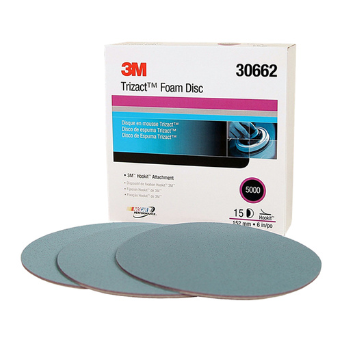 3M Trizact Foam Disc P5000, 30662 (15PK, 150mm/6inch)