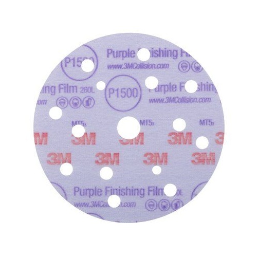 3M Purple Finishing Film Disc Dust Free P1500, 51154 (1 Disc)