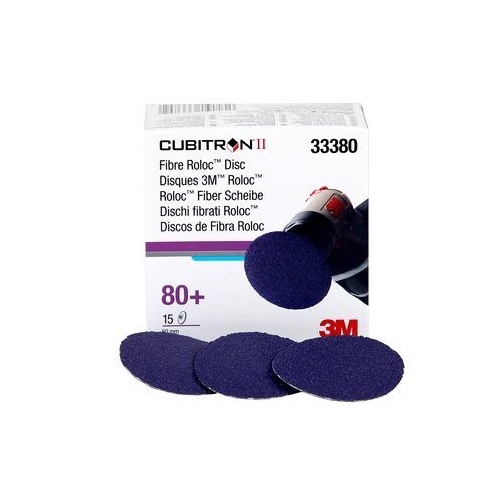 Cubitron II Fibre Roloc Disc 33380 in 50mm 80grit, 15 discs