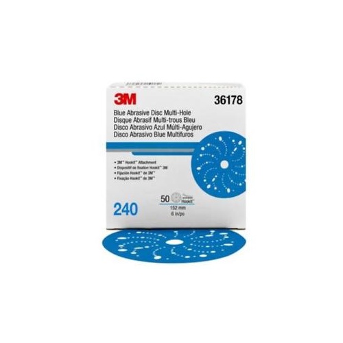 3M Blue Hookit Abrasive Disc P240, 36178 (50 PK)