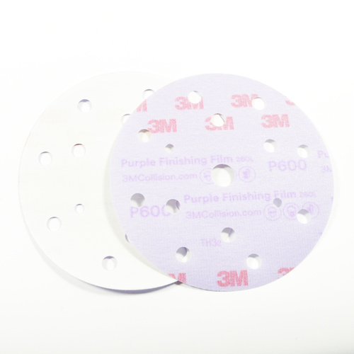 3M Purple Finishing Film Disc Dust Free P600, 51156 (25 Discs)