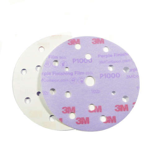 3M Purple Finishing Film Disc Dust Free P1000, 51157 (25 Discs)