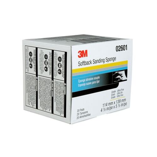 3M Softback Sanding Sponge - Ultra Fine (P800-P1000), 02601 (20PK)