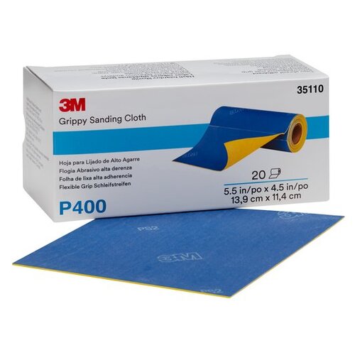 3M Grippy Sanding Cloth,  P400, 35110