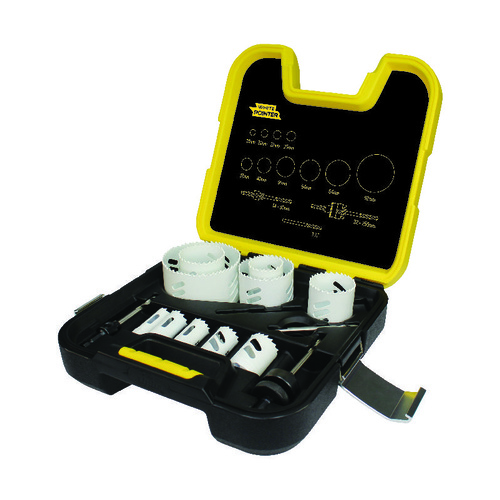Tradies 13 Piece: White Pointer Bi-Metal Holesaw Kit