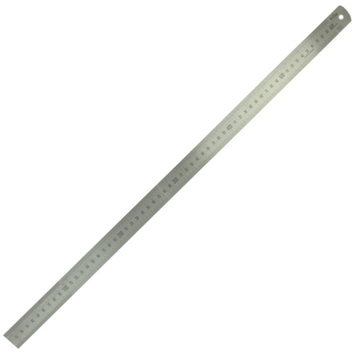 600mm/24in Matt Stainless Steel Ruler - Metric/Imperial