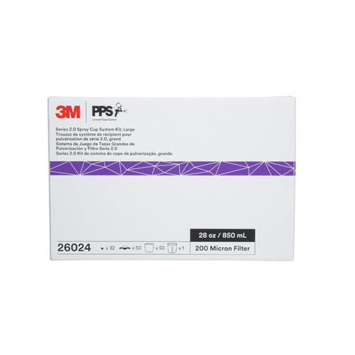 3M PPS 2.0 Spray Cup System 850ml 200 micron (50) 26024