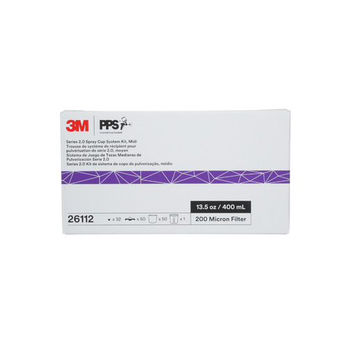 3M PPS 2.0 Spray Cup System 400ml 200 micron (50) 26112