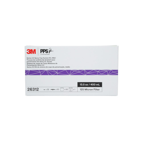 3M PPS 2.0 Spray Cup System 400ml 125 micron (50) 26312