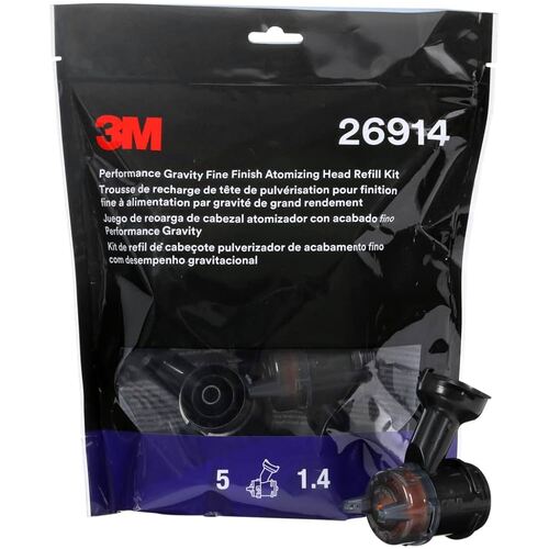 26914 3M™ Performance Gravity Fine Finish Atomising Heads 1.4mm