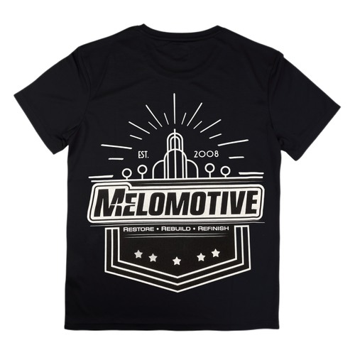 Melomotive Retro T-Shirt Black - LARGE
