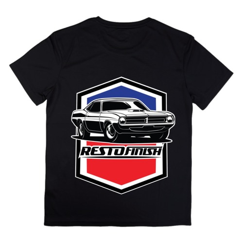 RestoFinish Black Cuda T-Shirt BLACK -  XXXX LARGE