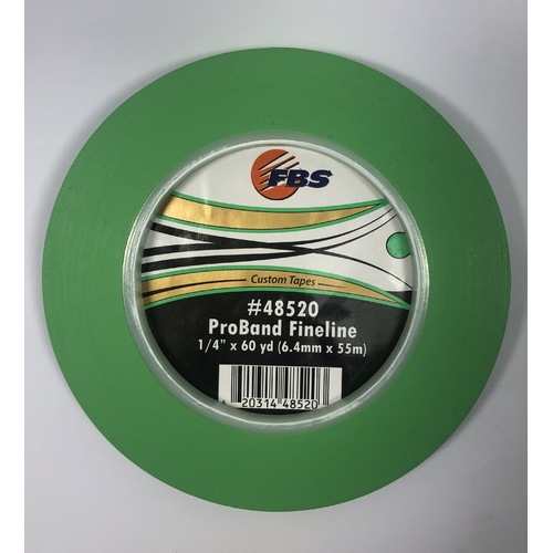 FBS ProBand Green 1/4" (6.4mm) Fineline tape 55m, #48520