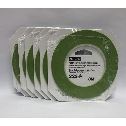 3M Masking Tape 233 Green 6mm x 55M - 6PK, 26344