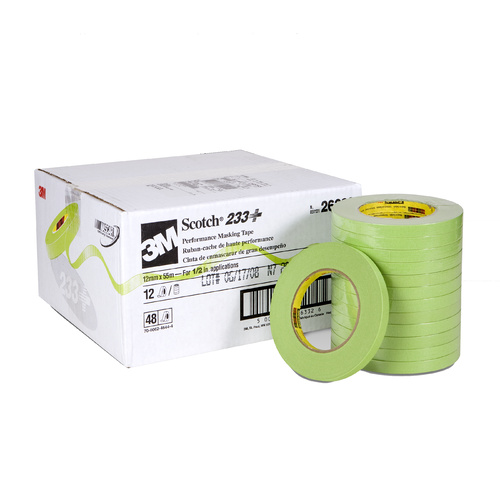 3M Masking Tape 233 Green 12mm, 48PK 26332