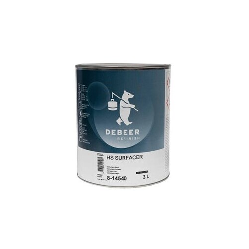Debeer HS 2K Primer/Surfacer Black 8-14540/ 3 Litre